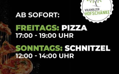 Ab sofort: Pizza und Schnitzel vom Volkholzer
